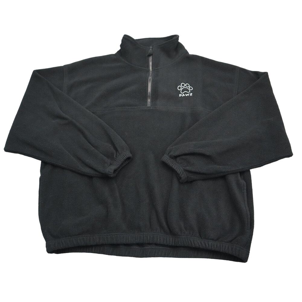 Sierra Pacific Sweatshirt Mens XL Black Long Sleeve 1 4 Zip Fleece Mock Neck